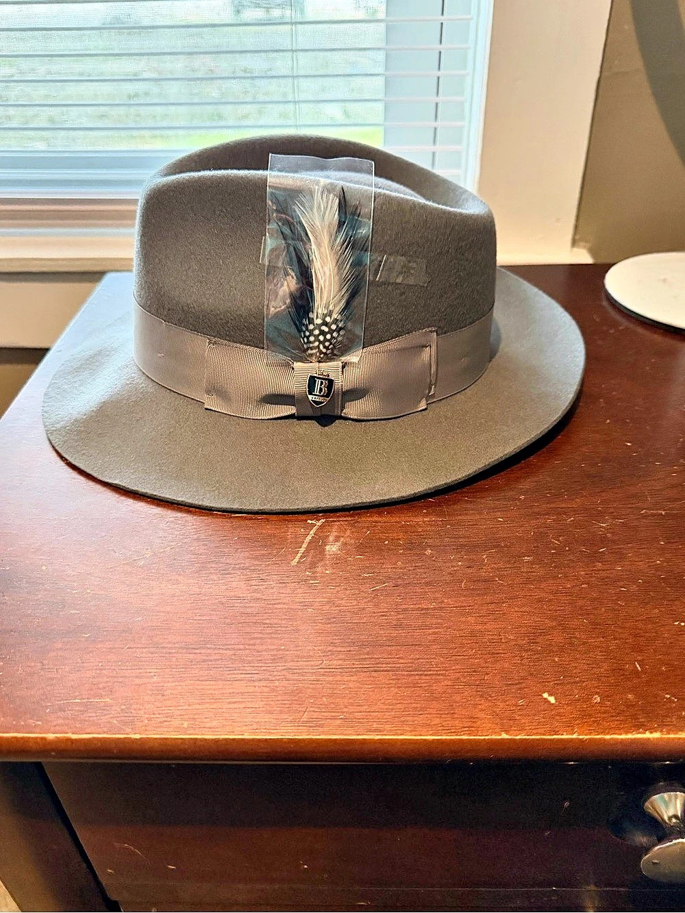 🎩 Bruno Capelo "Fabio" Wool Felt Teardrop Fedora – Steel Grey (XL)